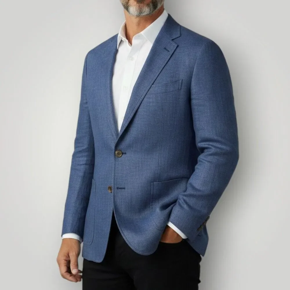 POLO RALPH LAUREN Mens Blazer Sport Coat 3-Button Jacket 42R Linen/WooViscose